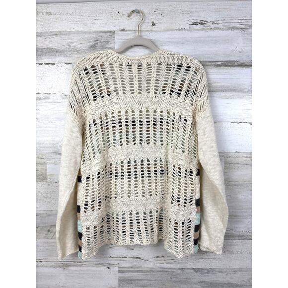 Vintage Havana Women’s M Aztec Boho Crochet Knit Long Sleeve Sweater - Picture 2 of 4